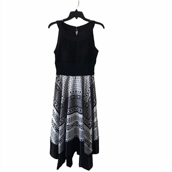 Melrose Sleeveless Abstract Midi Dress - Picture 1 of 4